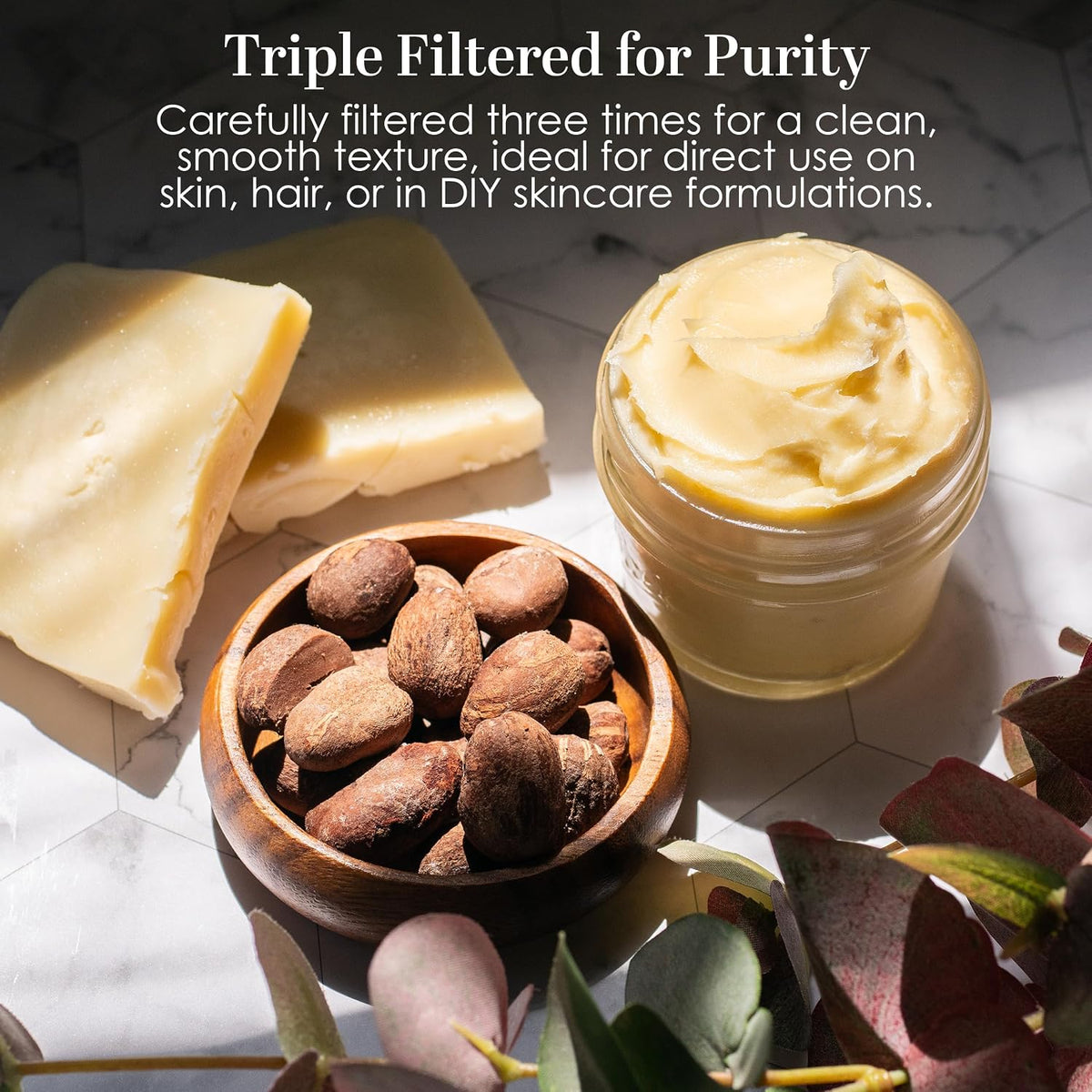 Raw Shea Butter – 100% Pure Unrefined African Shea Butter, 1 Lb Block